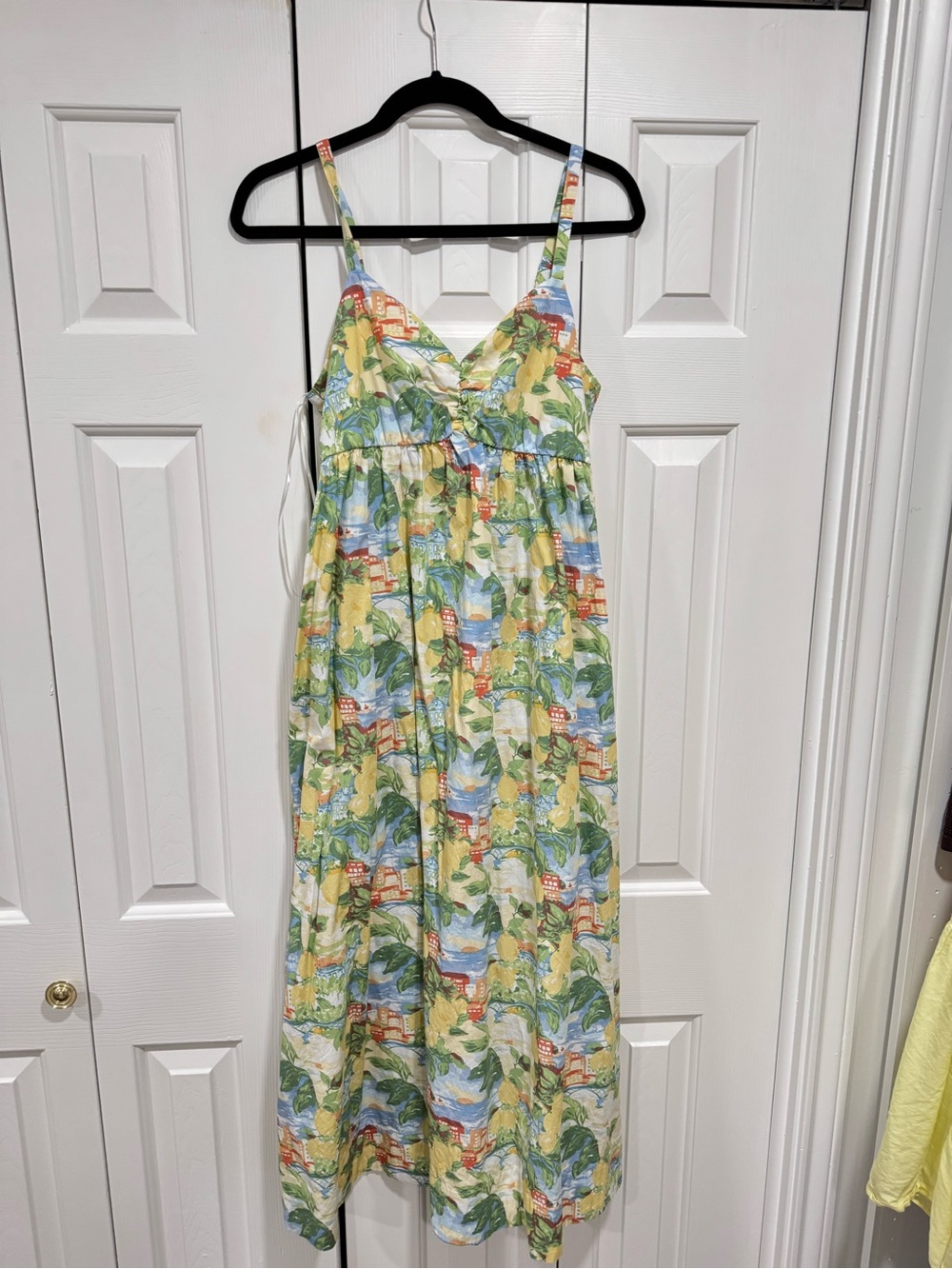 Abercrombie & Fitch Yellow Multi Tropical Print Maxi Dress